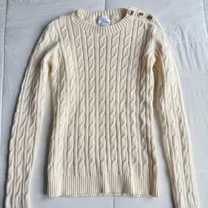 vintage charter club cream cable knit sweater